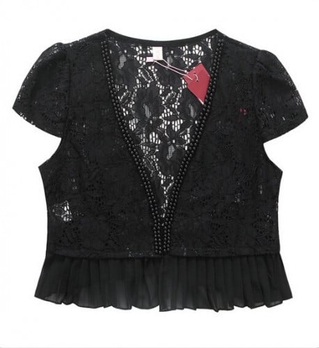 سترة نسائية دانتيل وشيفون ولؤلؤ 9616