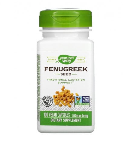 كبسولات الحلبة - 100 كبسولة نباتية قوة 610ملجم Nature’s Way