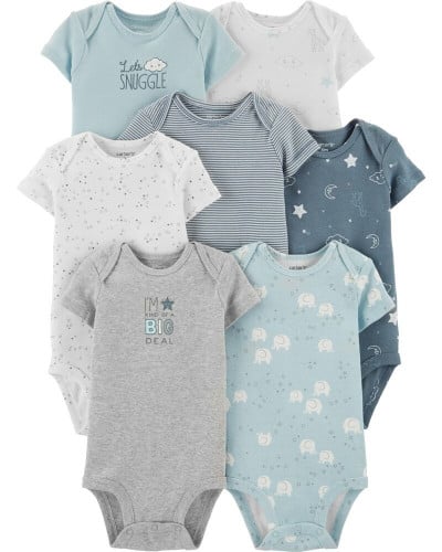 طقم 7 قطع بربتوز ولادي ماركة كارترز - أزرق