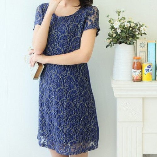 فستان نسائي دانتيل أزرق