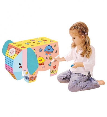 اصنعها بنفسك. مجسم فيل من الورق المقوى مع ألوان