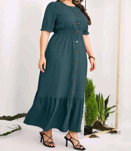 فستان نسائي طويل - أخضر