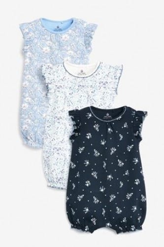 طقم 3 حبات رومبر بناتي - أزرق وكحلي