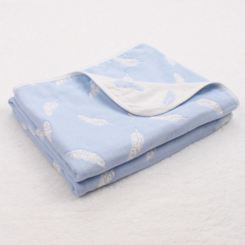 بطانية مواليد 110 * 110سم  - أزرق ريش