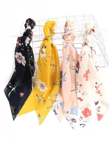 4 حبات ربطة شعر - اكسسوار شعر - موديل رقم 34