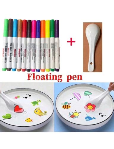 أقلام الأشكال المائية مع ملعقة