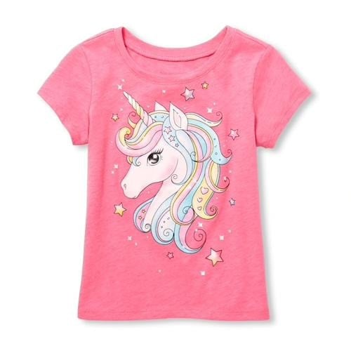 بلوزة بناتي ماركة The children's place - يونيكورن وردي