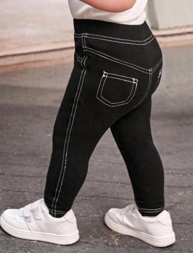 ليقنز أطفال محايد - أسود - بخطوط بيضاء