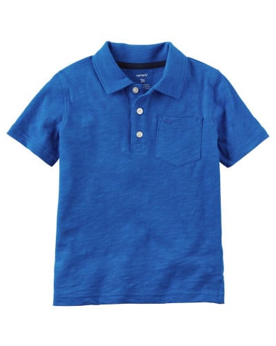 بلوزة بولو ولادي ماركة كارترز - أزرق بتطريز نظارة