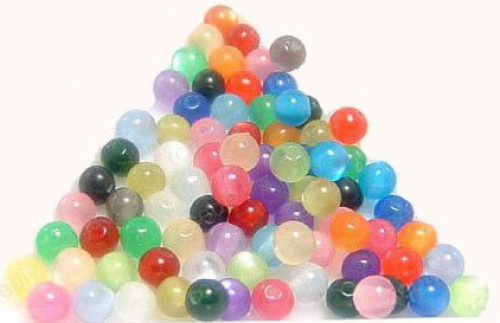 خرز لولو زجاجي- 6 ملم- 150 حبة ملون - للأشغال اليدوية
