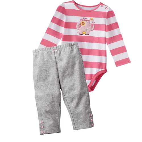 طقم قطعتين بناتي ماركة Jumping Beans - فيل