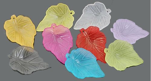 أوراق شجر ملونة - 10 حبات - 2.5سم*3.5سم - للأشغال اليدوية