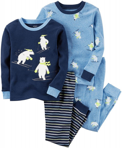 طقم بجامتين ولادي ماركة كارترز - أزرق - دب قطبي