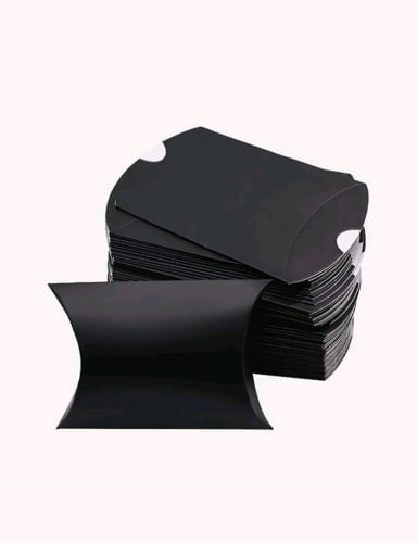 علب هدايا أسود - تخرج - شكل وسادة 10 قطع