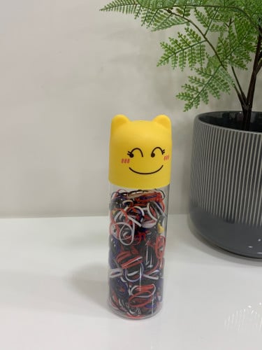 علبة ربطات شعر ملونة