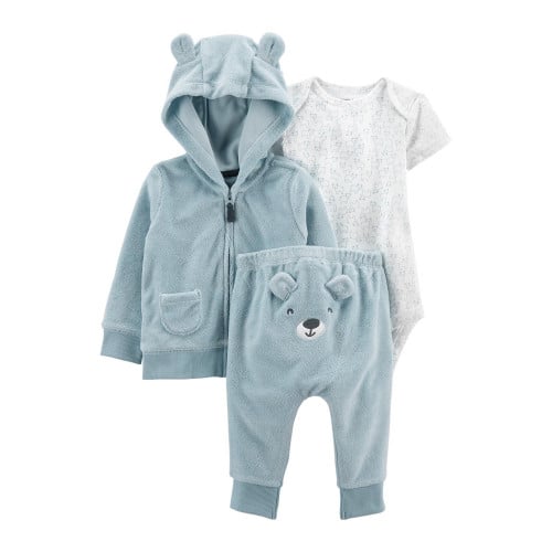 طقم 3 قطع ولادي ماركة كارترز - دبدوب أزرق