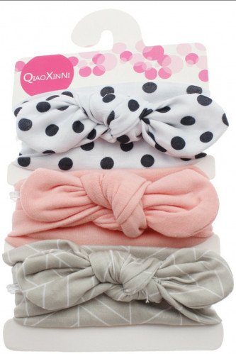 3 قطع طوق شعر بناتي - عدة ألوان