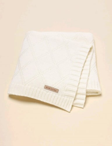 لفة مواليد شتوية - أبيض - 70*90 سم