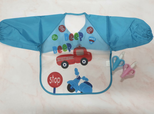 مريلة أطفال -أزرق سيارة