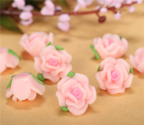 خرز ورد - 6 حبات - 2 سنتمتر - لون رقم 6