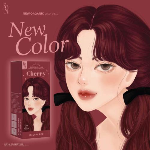 صبغة شعر  بمستخلصات طبيعية  كرز احمر  -   KOTA Color Cream Cherry Red