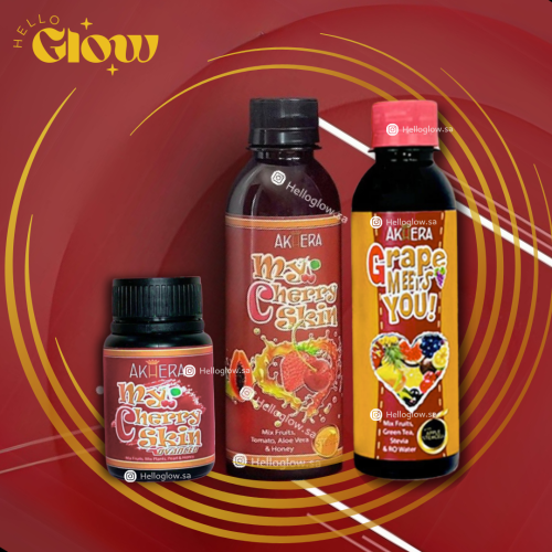 كورس منتجات التبييض و الديتوكس من ماي تشيري سكين - Akhera My Cherry Skin set