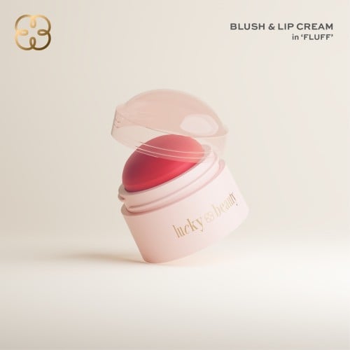 بلاشر و احمر شفاه  - Lucky Beauty Blush & Lip Cream In Fluff