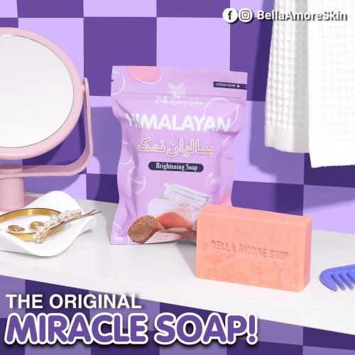 صابون الهيمالايا بماليان نمك -  Bella Amore Skin Himalayan Brightening Soap