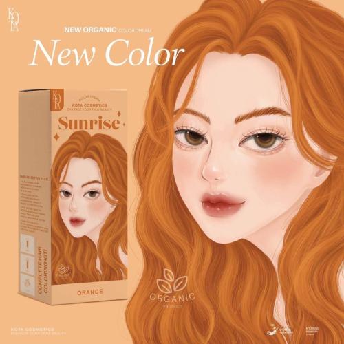 صبغة شعر  بمستخلصات طبيعية  برتقالي kota cosmetics Sunrise(Orange)