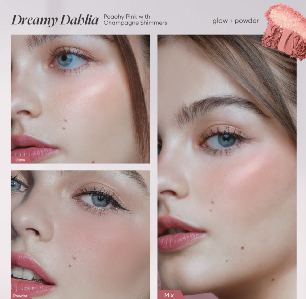 بلشر داي دريم  Dreamy Dahlia -  blk cosmetics daydream dual blush palette powder