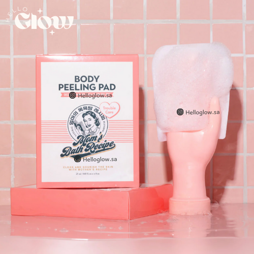 ليفة مومز باث لتقشير وعلاج حبوب الجسم - Mom's Bath Recipe Body Peeling Pad Trouble Care