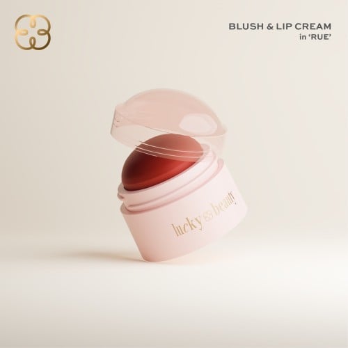 بلاشر و احمر شفاه  - Lucky Beauty Blush & Lip Cream In Rue