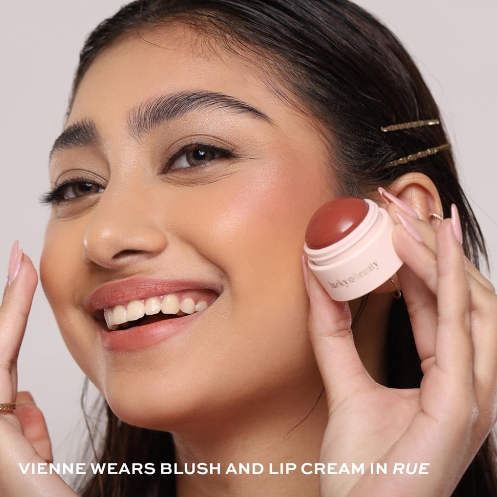 بلاشر و احمر شفاه  - Lucky Beauty Blush & Lip Cream In Rue