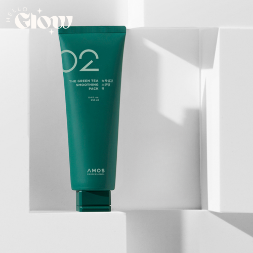 ماسك الكافيين لتنعيم الشعر الضعيف من اموس -200ml  Amos THE GREEN TEA SMOOTHING PACK