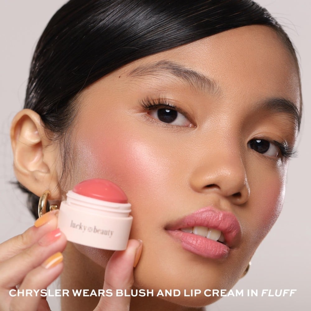 بلاشر و احمر شفاه  - Lucky Beauty Blush & Lip Cream In Fluff