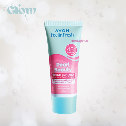 كريم مزيل العرق + مفتح بودرة اللؤلؤ - Avon Feelin Fresh Pearl Quelch 55g