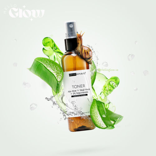 تونر الحلزون + جل صبار + النياسينمايد  - acinamide Hydrating Toner - 100 ml Dermorepubliq