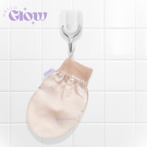 ليفة جسم سيلك قلو لحمام الجلد الميت (حرير) - silk glow exfoliating body gloves