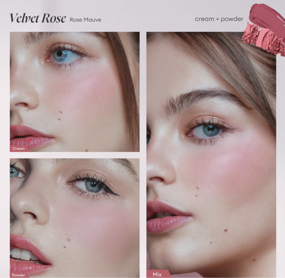 بلشر داي دريم  Velvet Rose - blk cosmetics daydream dual blush palette powder
