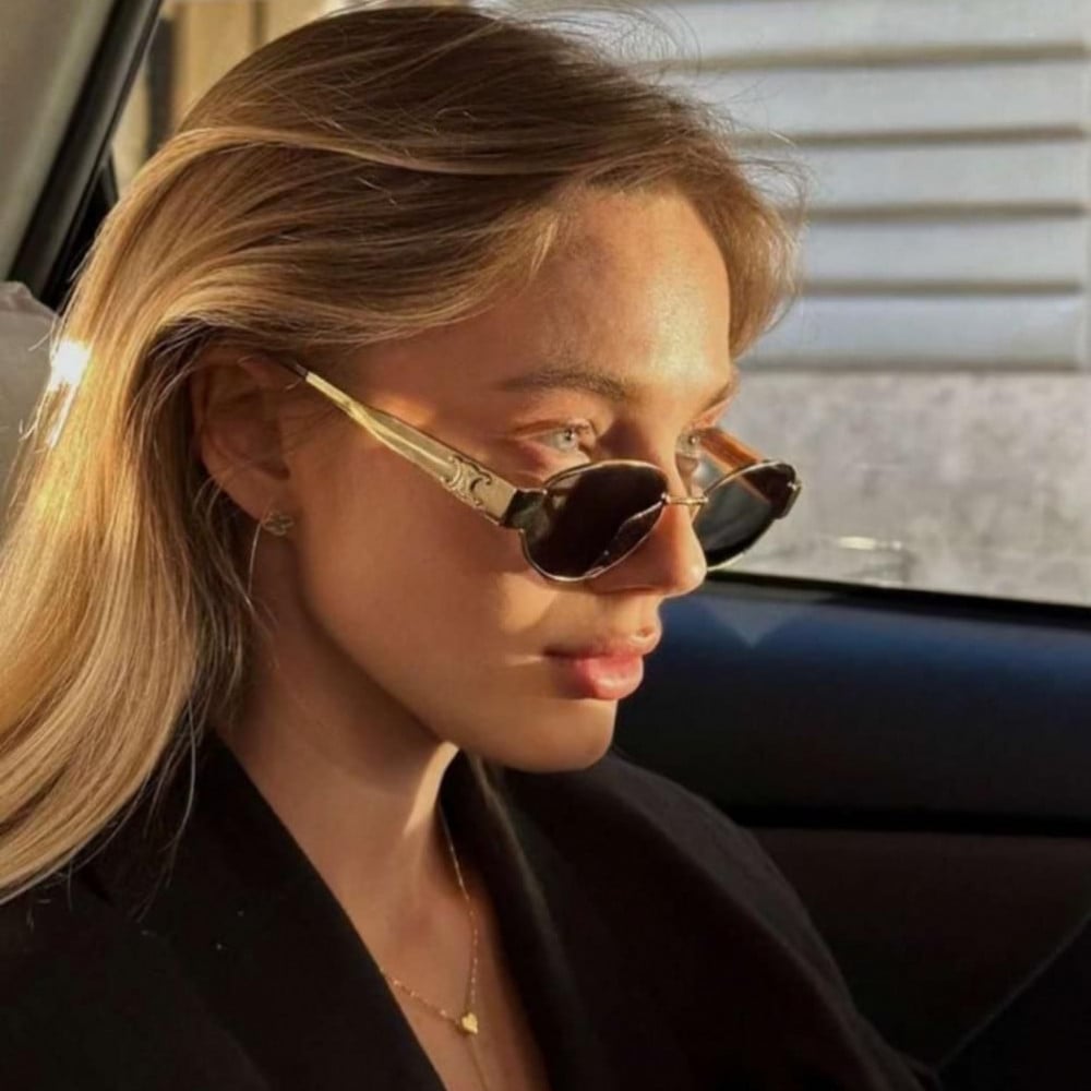 نظارة سيلين- زيتي ذهبي- Celine Sunglasses