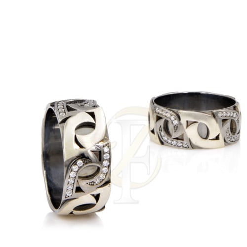 دبلة عرائس (زركون) فضة عيار 925 (نسائي)