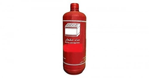 Distilled water 1L ماء مقطر علبه مشمع راس العلبة