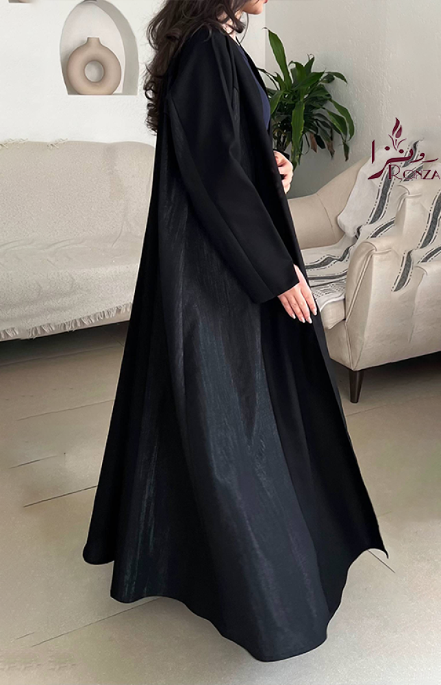 عبايه كتان بتصميم عصري