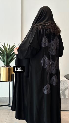 عباية كريب سبشل رسم يدوي وشك يدوي قصة عادية ستريت