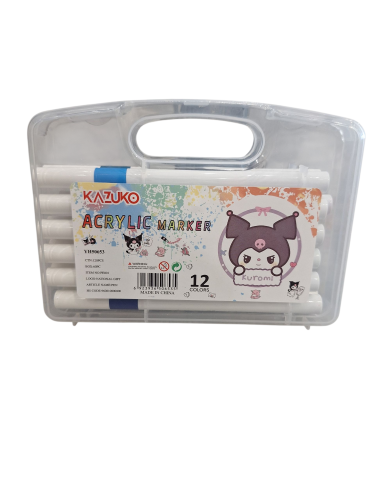 اقلام ماركر اكريليك  قابل للمسح كرومي 12لون