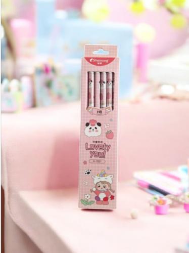 مجموعة أقلام رصاص برسومات جذابة 12قطعة