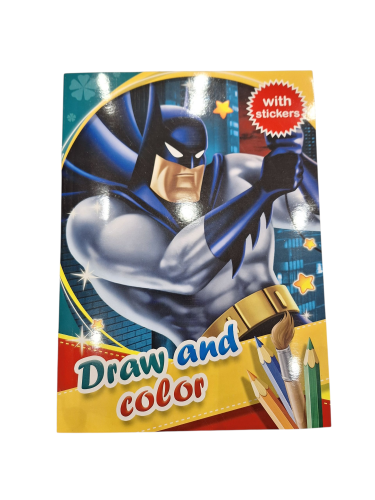 دفتر تلوين مع ملصقات باتمان 2قطعة