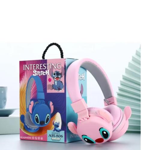 سماعة رأس بلوتوث ستيتش وردي قابلة للطي