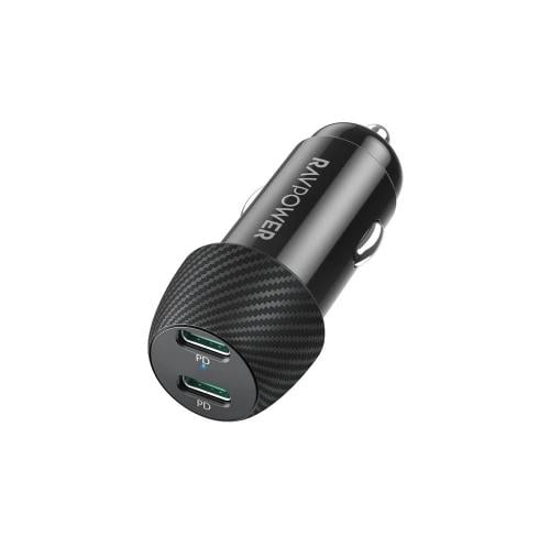 شاحن سيارة راف باور بايونير 50 واط بمنفذين USB-C