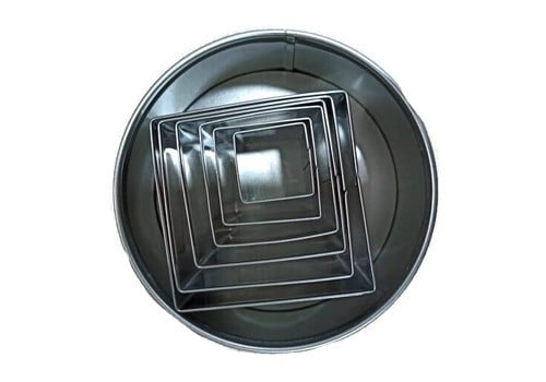 طقم قطاعة شكل مربع سادة 6 قطع